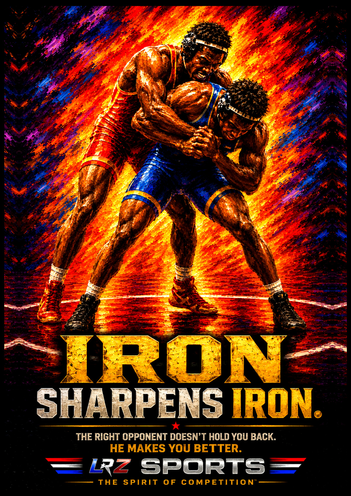 Iron Sharpens Iron — LRZ Wrestling Wall Art